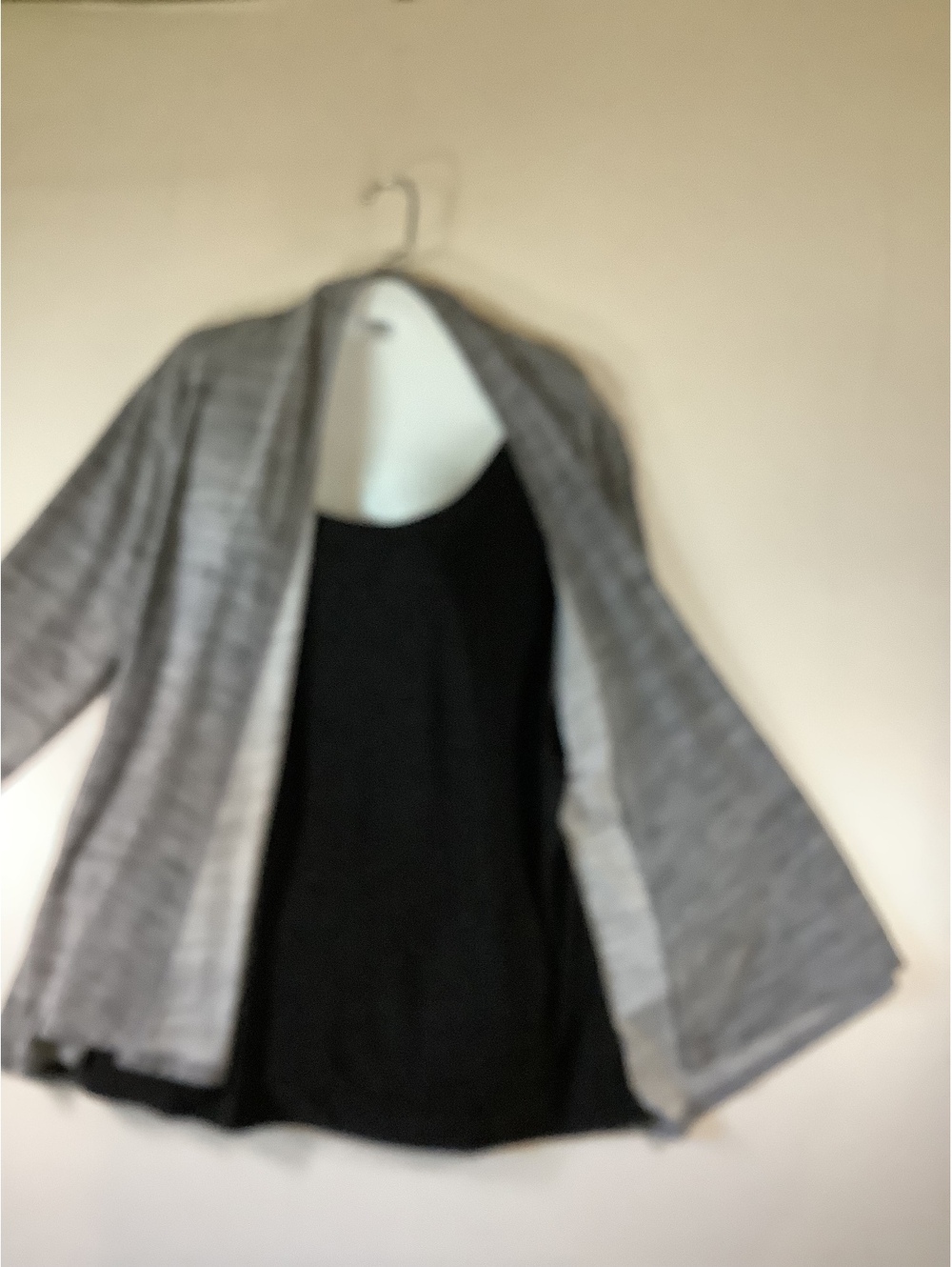 Liz McCoy Women's Gray and Black Open Front Cardigan XL - Picture 6 of 6